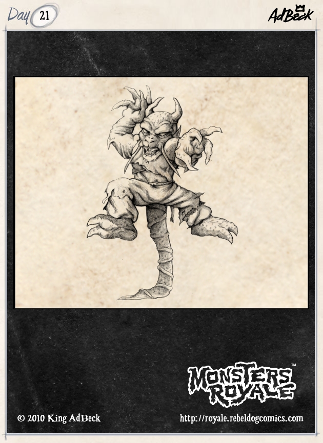 Monsters Royale Gor-Tang Drawing by Adam Everett Beck