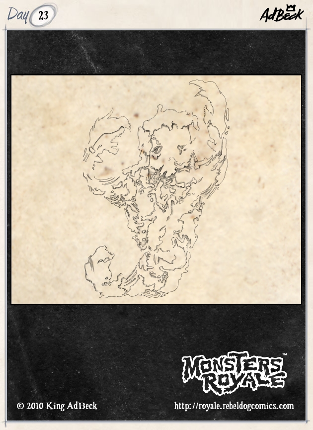 Monsters Royale Zayray The Electrosmog Drawing by Adam Everett Beck