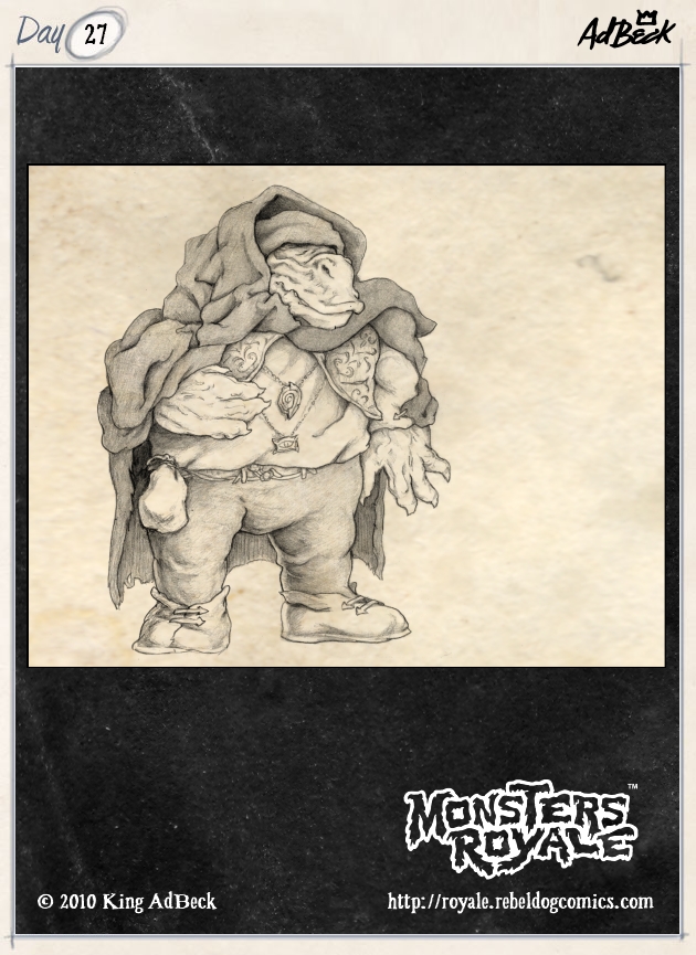 Monsters Royale Snurkle Drawing by Adam Everett Beck