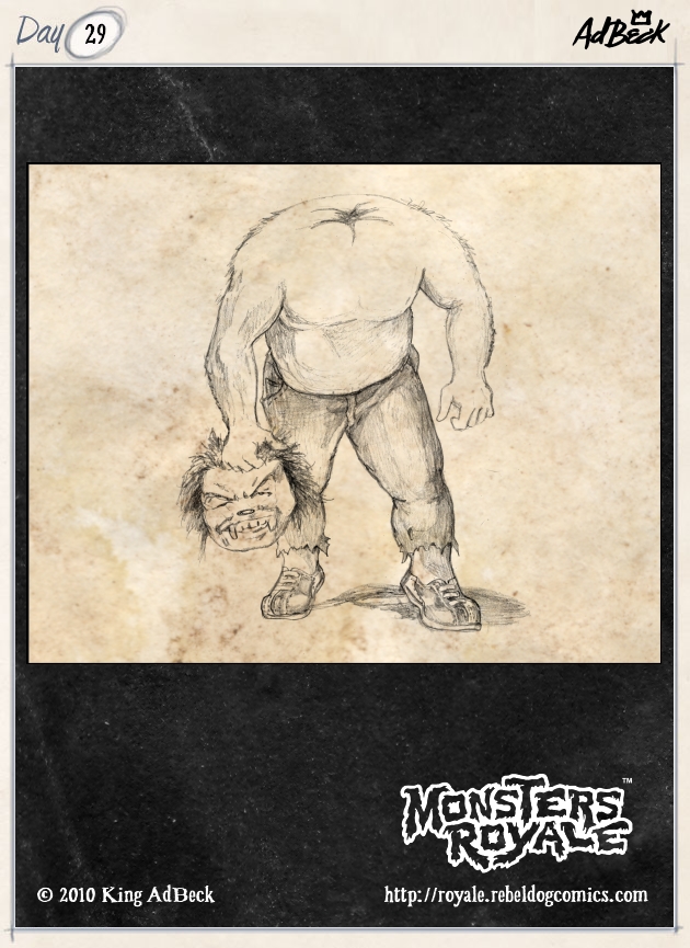 Monsters Royale Goahedd Drawing by Adam Everett Beck